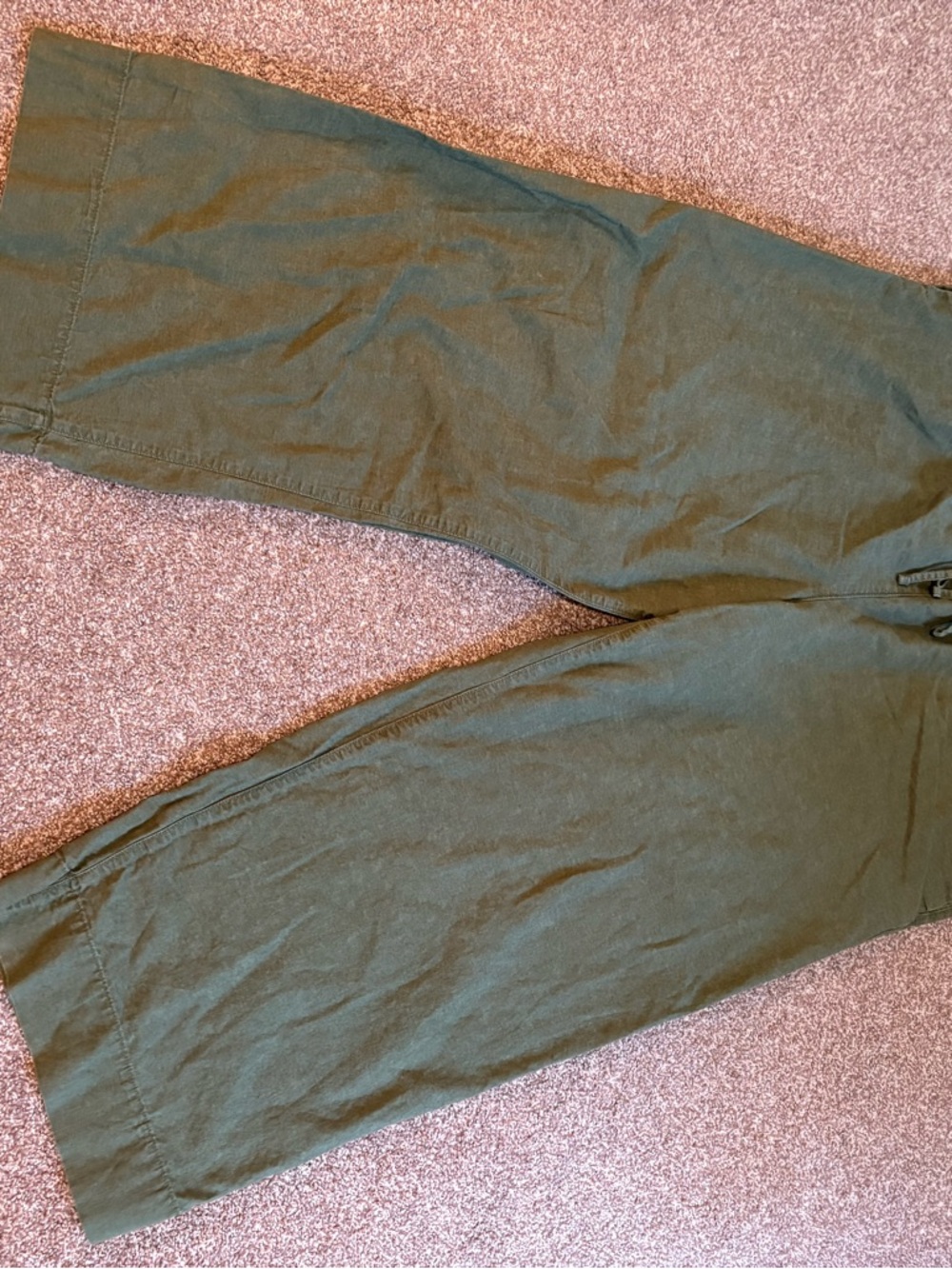 H&M Olive Wide-Leg Women's Pants